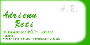 adrienn reti business card